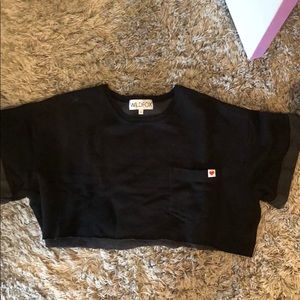 Wildfox crop sweatshirt workout top